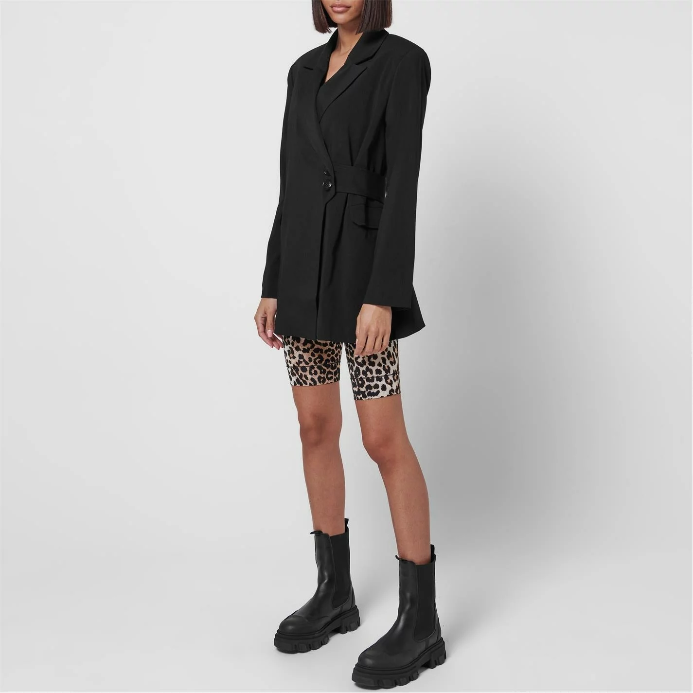 GANNI Melange Suit Jacket - Image 3