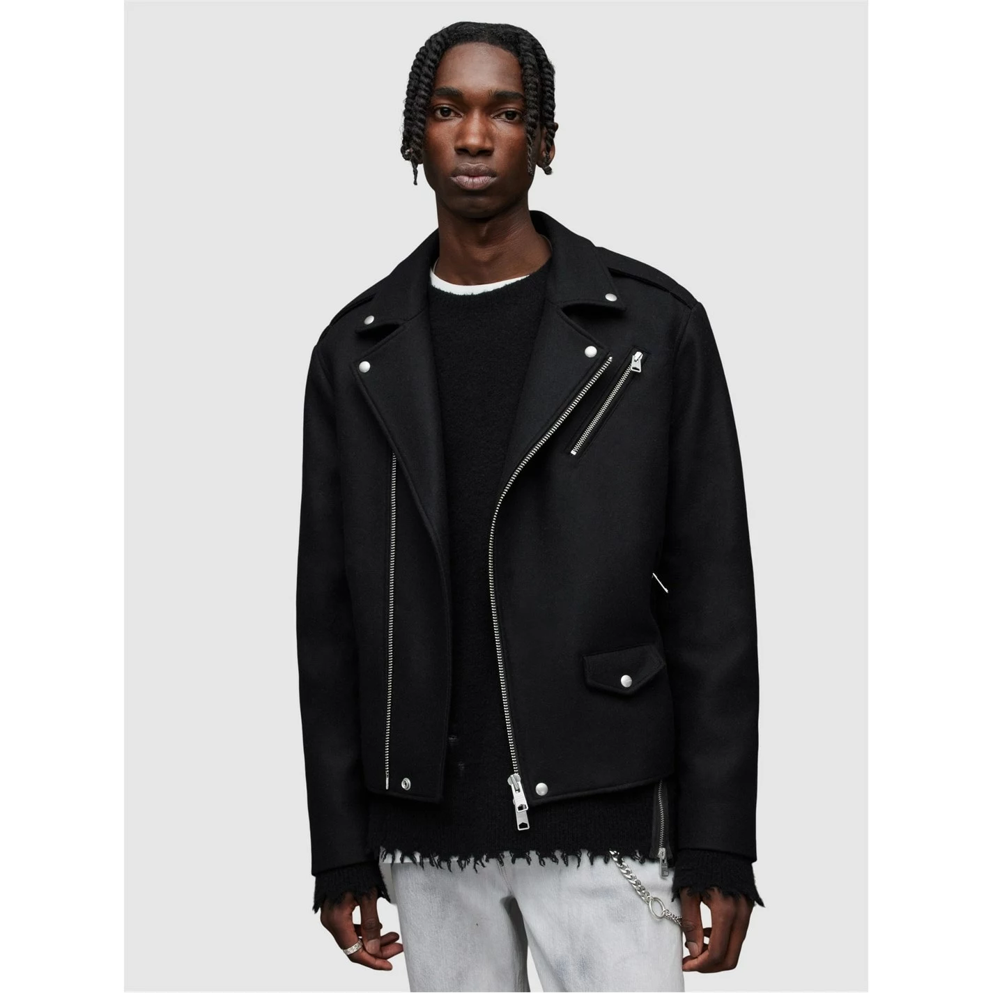 AllSaints AllSaints Devoto Biker Jacket Mens