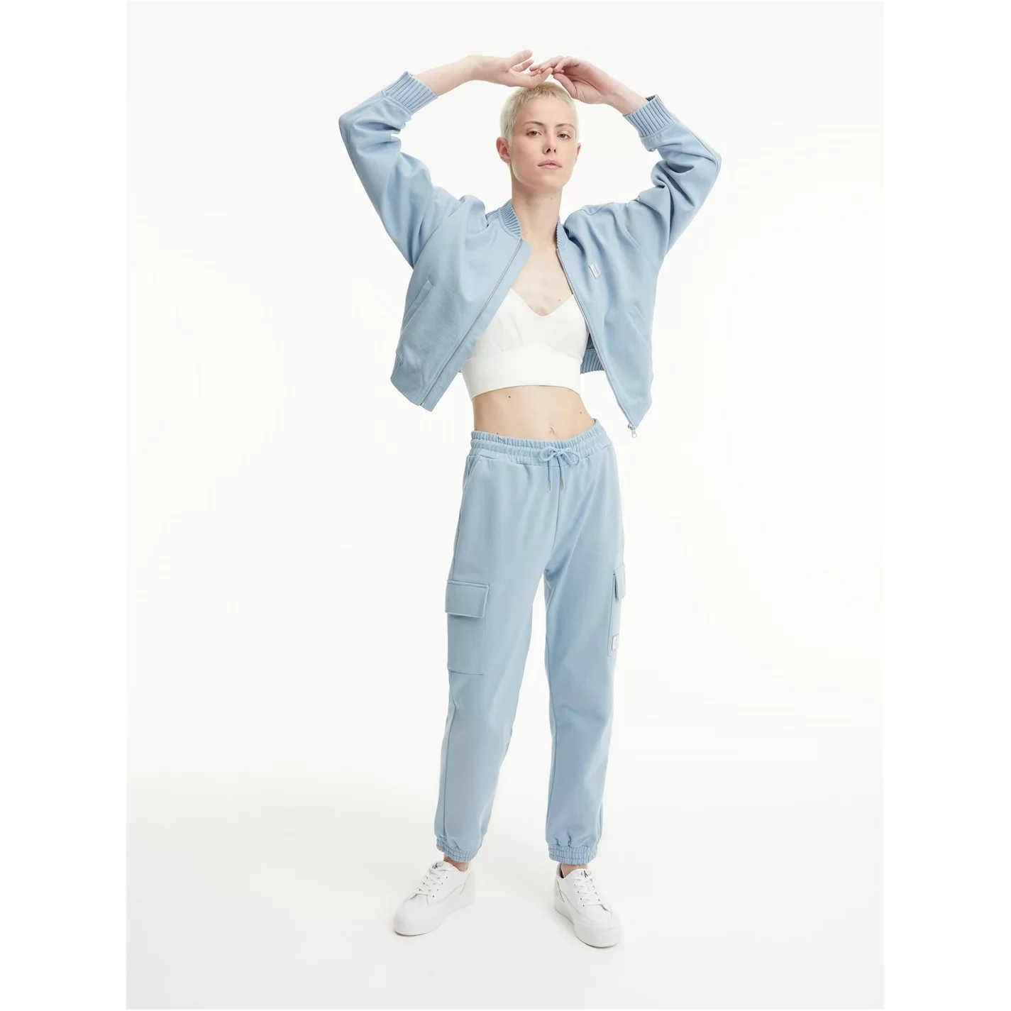 Calvin Klein Jeans Badge Knit Bomber Jacket - Image 2