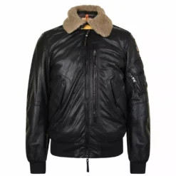 PARAJUMPERS Josh Leather Bomber Jacket