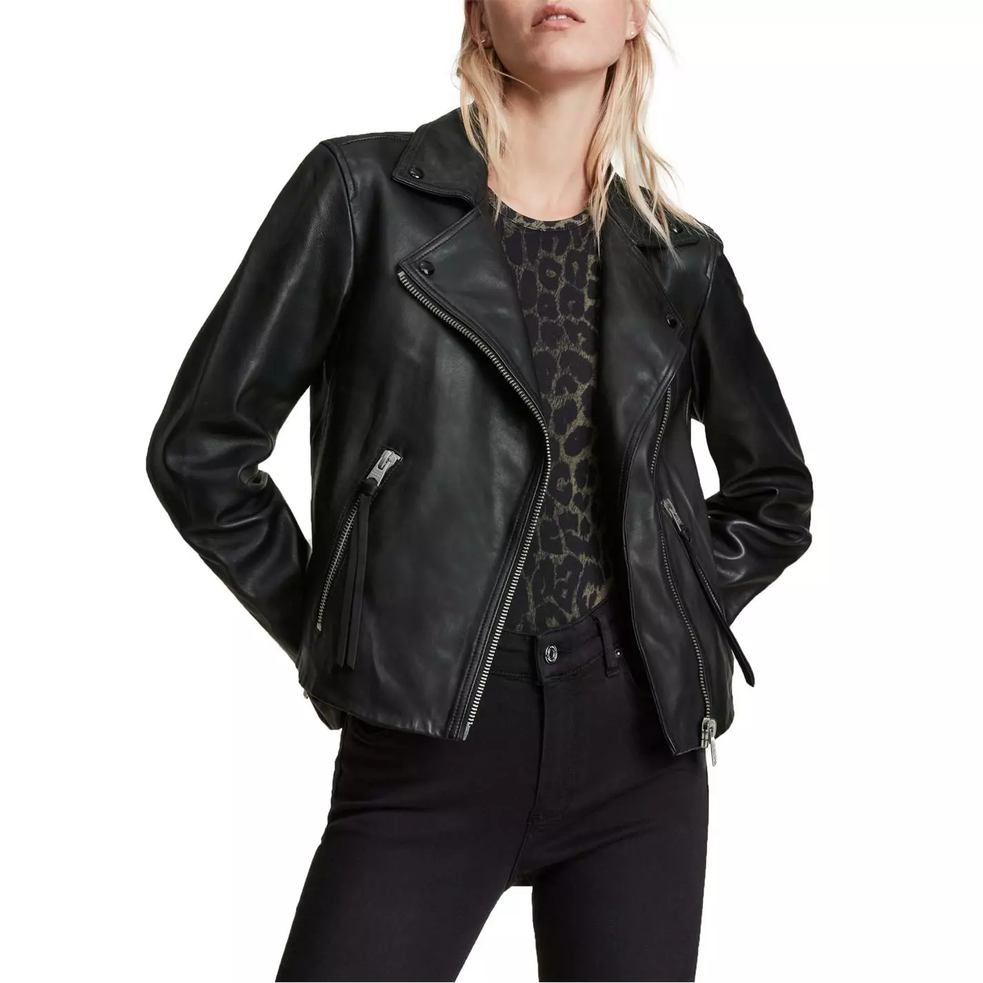 AllSaints Dalby Biker Jacket - Image 2