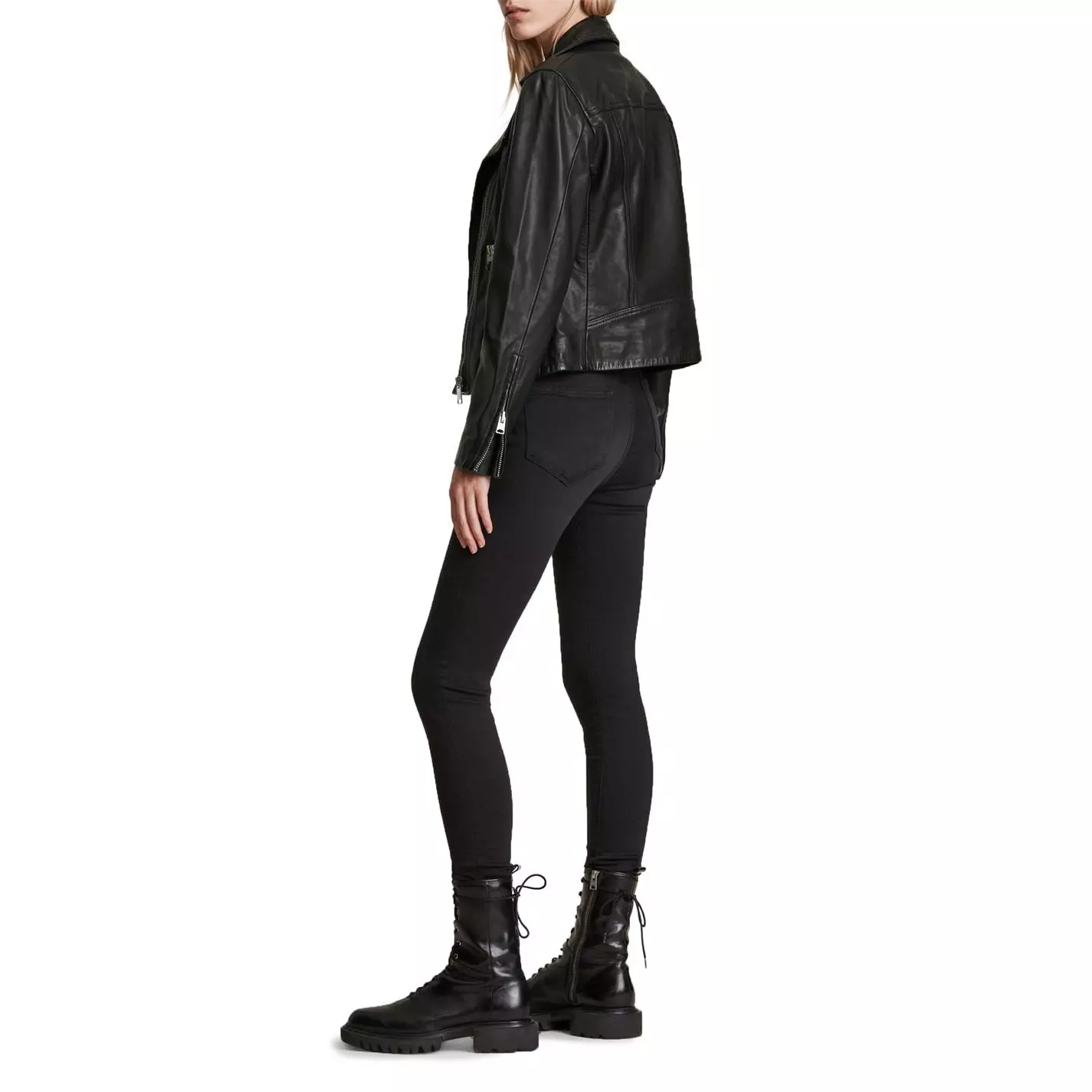 AllSaints Dalby Biker Jacket - Image 4