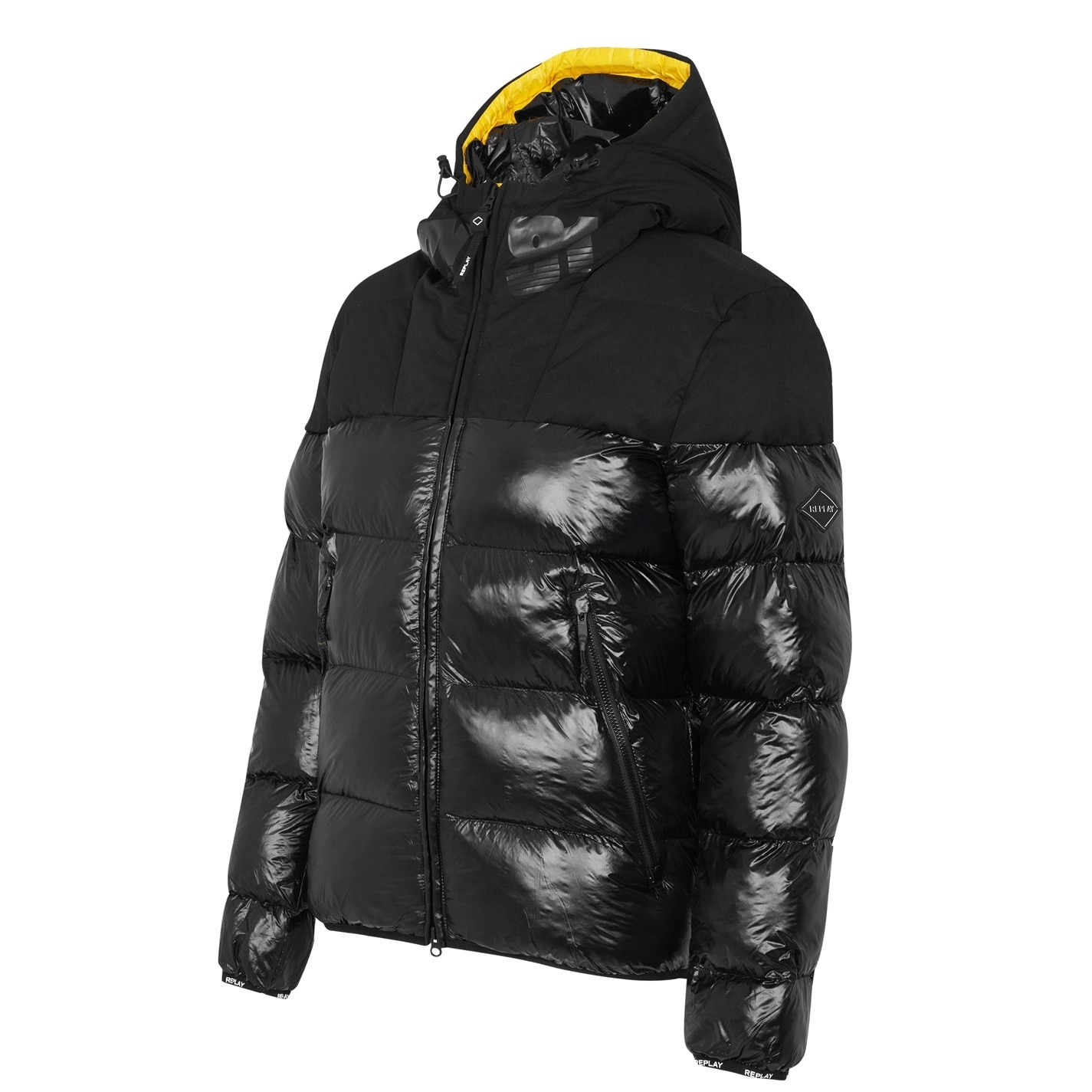 Replay Shiny Nylong Bicolour Padded Jacket - Image 3