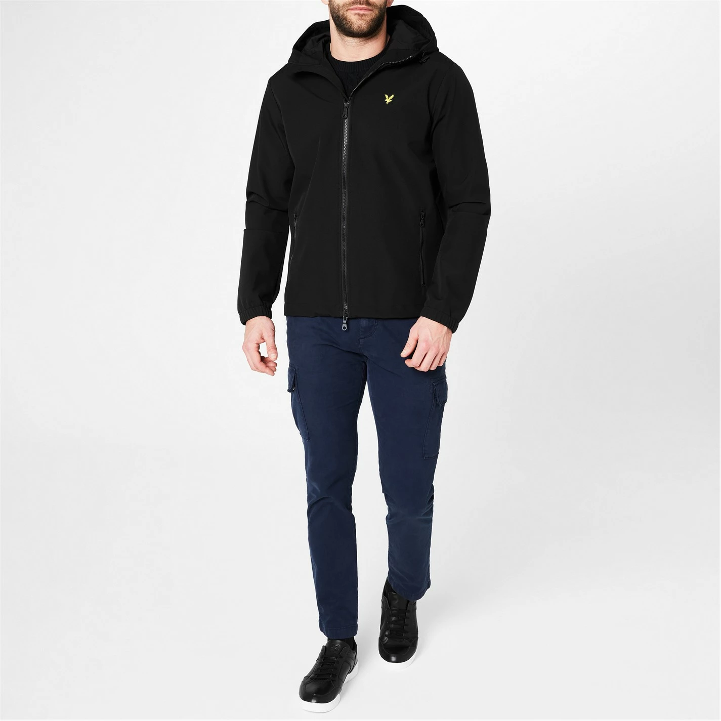 Lyle And Scott Lyle And Scott Text Softshell Jacket Mens - Image 2