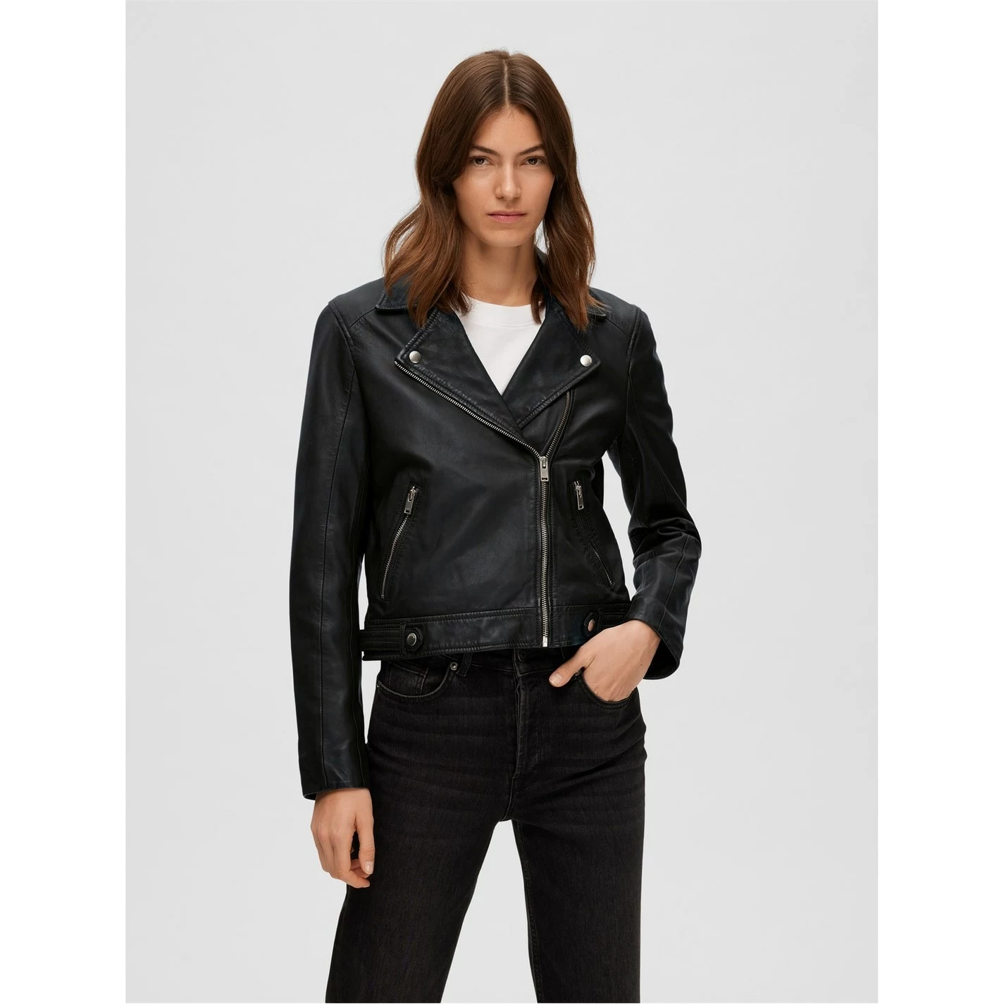 Selected Femme Katie Leather Jacket - Image 2