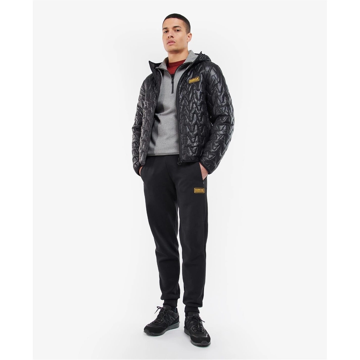 Barbour International Wave Hooded Quilted Jacket - Image 4