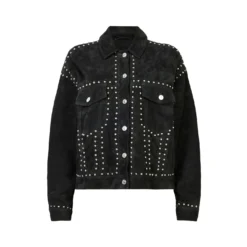 AllSaints All Saints Bella Stud Trucker Jacket Womens