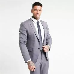 I Saw It First Mens Tailored Slim Fit Suit Jacket