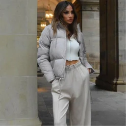 I Saw It First Premium Drawstring Hooded Puffer Jacket