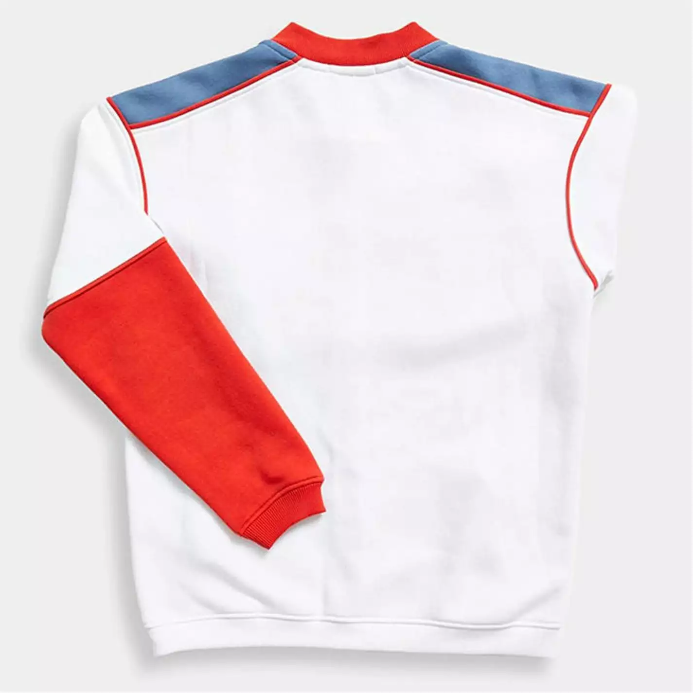 I Saw It First Blue Girls Team Spirit Embroidered Heavyweight Fleeceback Varsity Jacket - Image 4