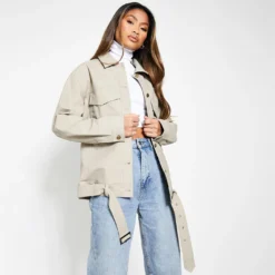 I Saw It First Pu Oversized Stitch Detail Jacket