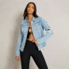 I Saw It First Distressed Relaxed Fit Denim Jacket