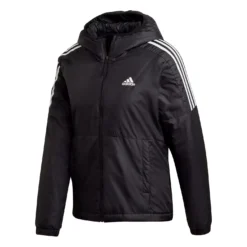 Adidas 3 Stripe Essential Hooded Jacket Womens
