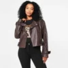 Biba Crop Leather Jacket