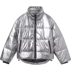 Calvin Klein Jeans Gun Metal Mono Puffer Jacket