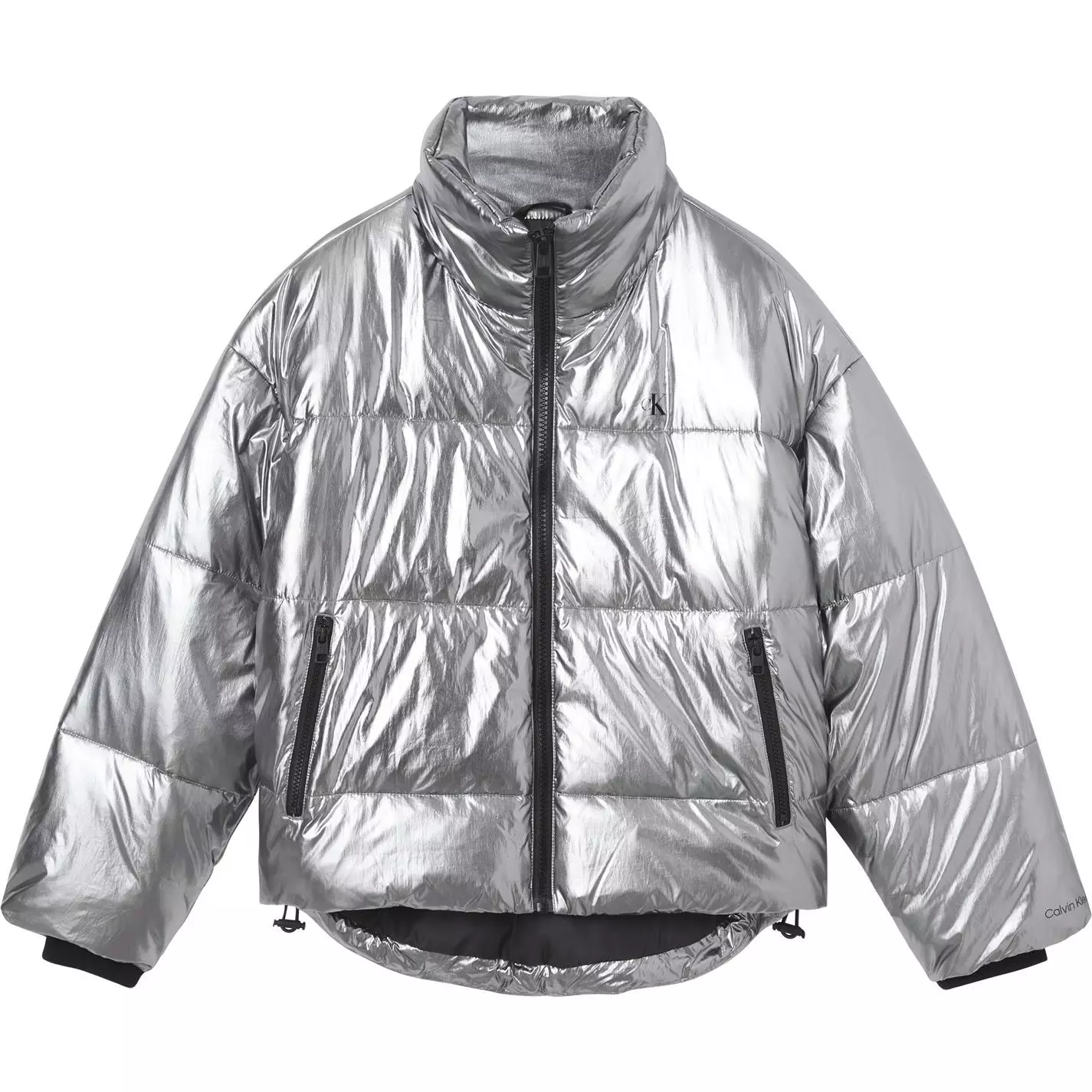 Calvin Klein Jeans Gun Metal Mono Puffer Jacket