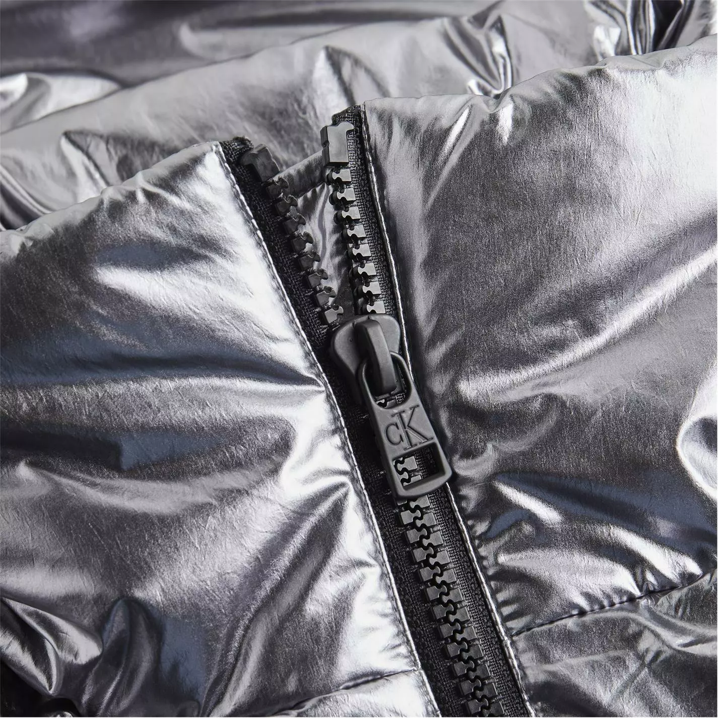 Calvin Klein Jeans Gun Metal Mono Puffer Jacket - Image 3