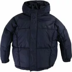 Boss Girls Blue Hooded Puffer Jacket