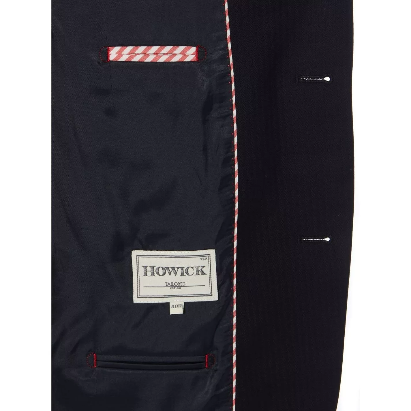 Howick Tailored Howard Fine Herringbone Suit Jacket - Image 4