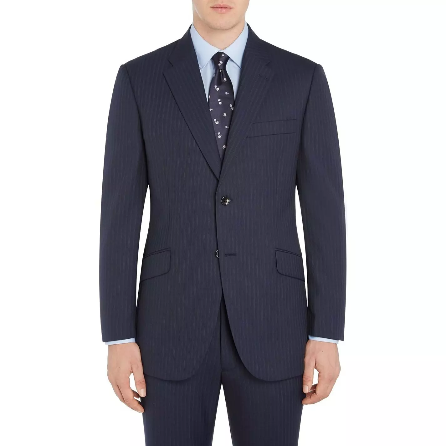 Howick Tailored Oakland Textured Stripe Suit Jacket - Image 2