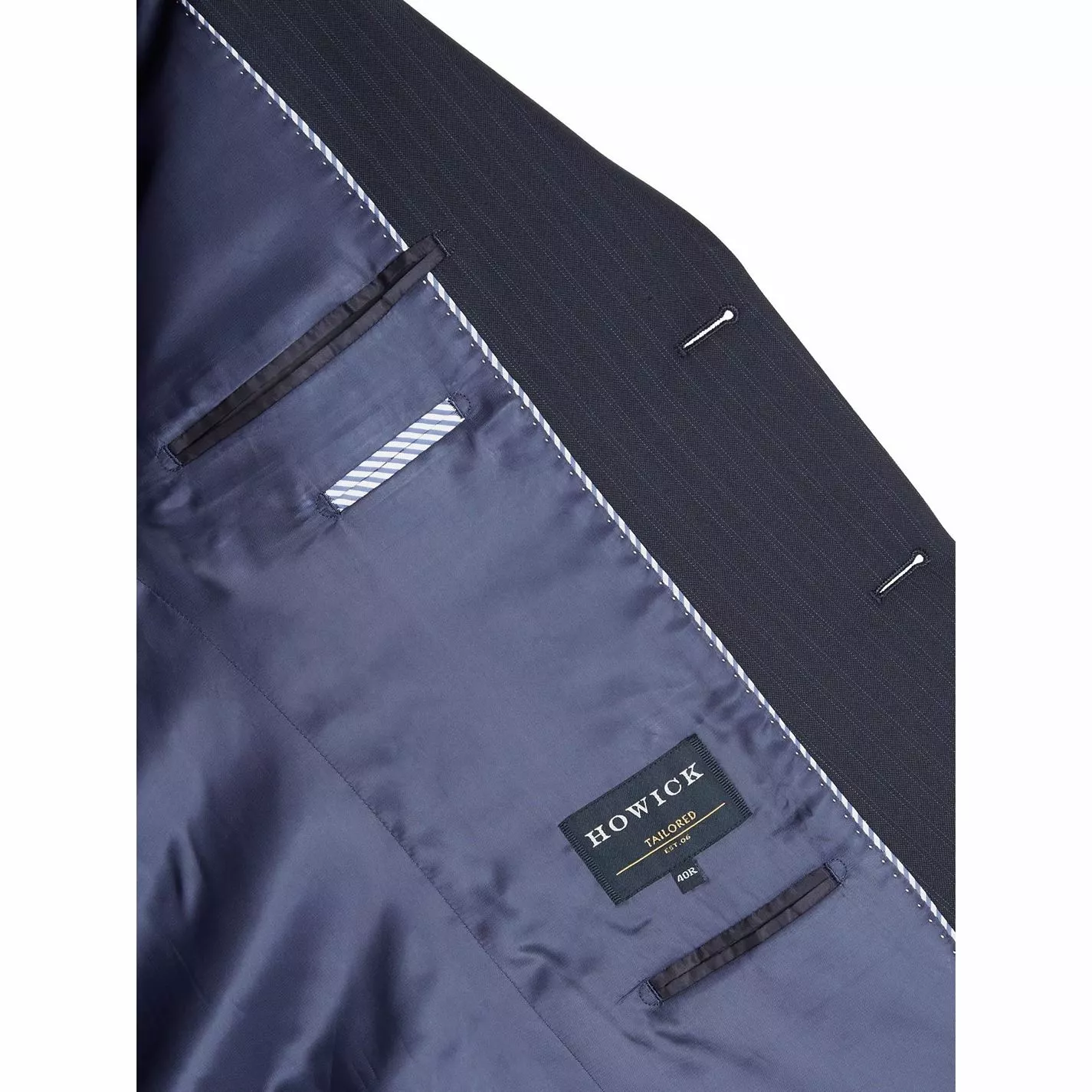 Howick Tailored Oakland Textured Stripe Suit Jacket - Image 4