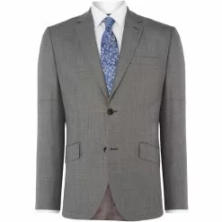 Howick Tailored Wells Slim Fit Sharkskin Suit Jacket
