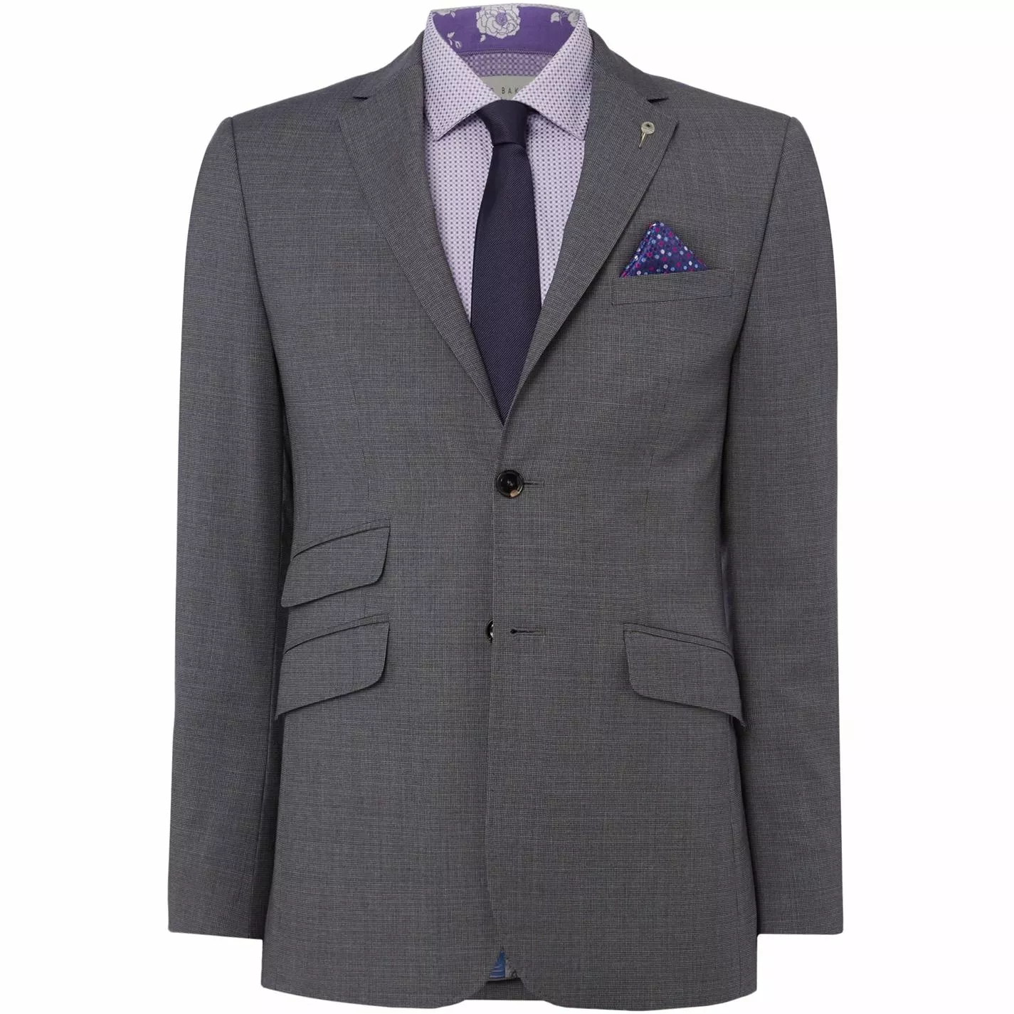 Ted Baker Tipped Textured Contrast Suit Jacket