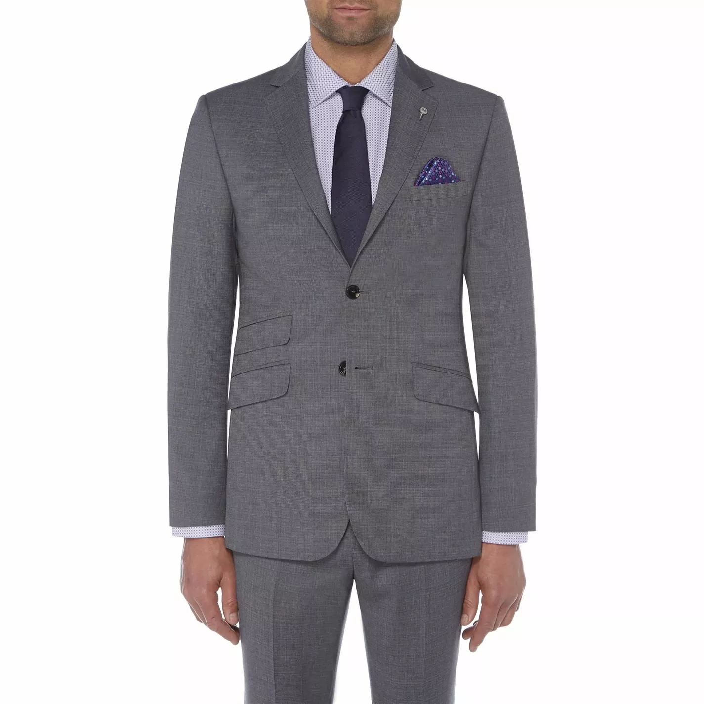 Ted Baker Tipped Textured Contrast Suit Jacket - Image 2