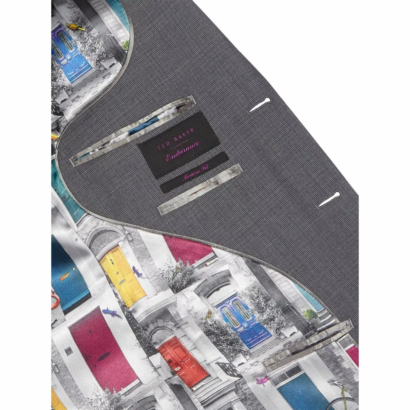 Ted Baker Tipped Textured Contrast Suit Jacket - Image 4