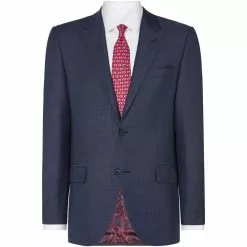 Turner And Sanderson Vermeer Peak Lapel Textured Grid Suit Jacket