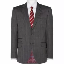 Turner And Sanderson Cornelis Tailored Windowpane Check Suit Jacket